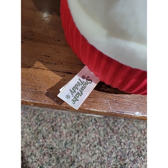 Lot (2) 2017 Walmart Christmas Snowflake TEDDY BEARS Boy Girl Large Red Brown - Picture 9 of 16